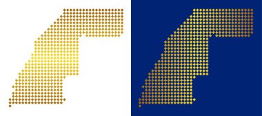 Altın soyut Batı Sahra harita