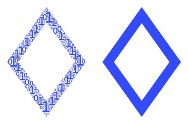 Kontur Rhombus kompozisyon ikili basamak