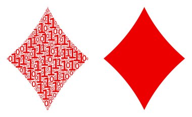 Elmas takım elbise mozaik ikili basamak