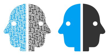 Çift yüzlü kolaj ikili basamak