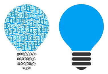 Elektrikli ampul mozaik ikili basamak