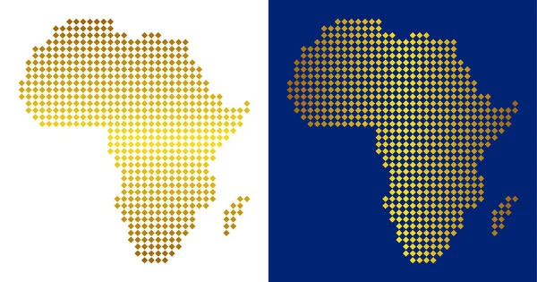 Altın noktalı Afrika harita