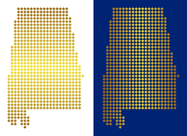 Altın soyut Alabama Eyalet harita