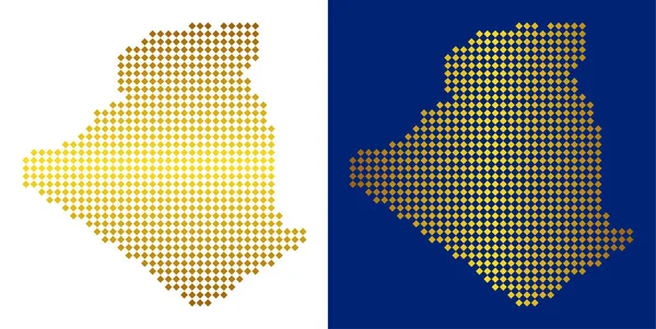 Altın noktalı Cezayir Haritası