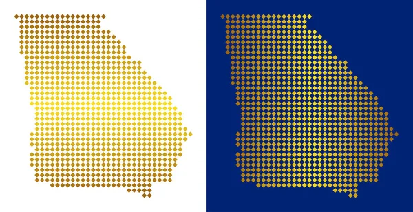 Altın nokta Amerikan devlet Gürcistan Haritası