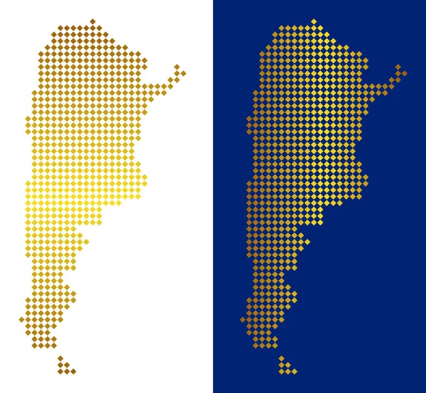 Altın soyut Arjantin harita