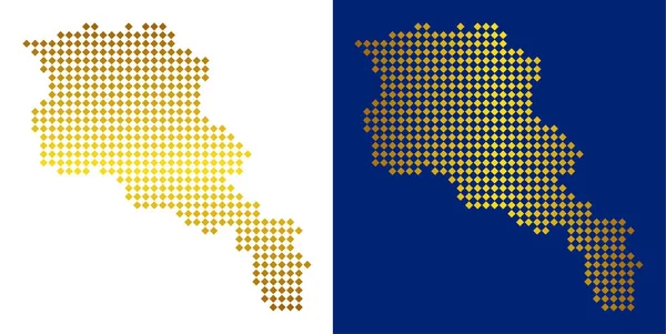 Altın noktalı Ermenistan harita