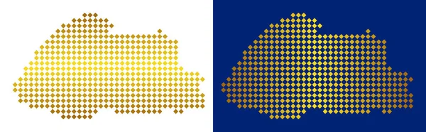 Altın soyut Bhutan Haritası