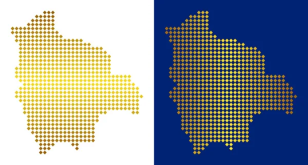 Altın noktalı Bolivya Haritası