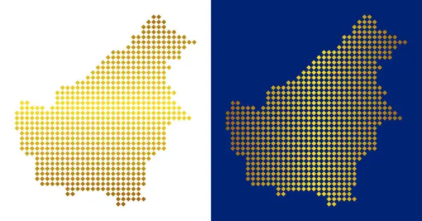 Altın nokta Borneo Adası Haritası