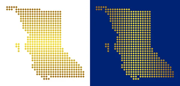 Altın nokta British Columbia eyaletinde harita