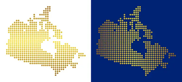 Altın soyut Kanada harita