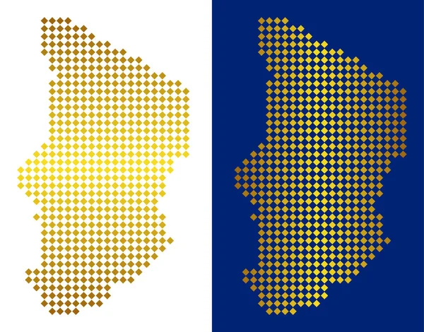 Altın soyut Çad Haritası