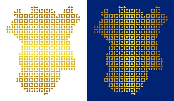 Altın soyut Çeçenistan harita