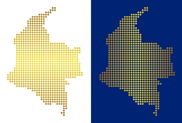 Altın soyut Kolombiya Haritası