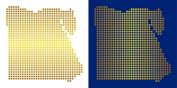 Altın noktalı Mısır harita