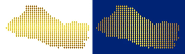 El Salvador Haritası altın noktalı