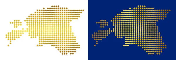 Altın soyut Estonya Haritası