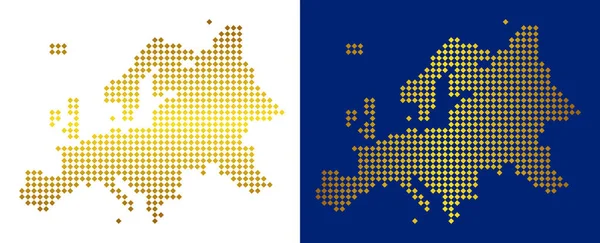 Altın noktalı Avrupa Haritası