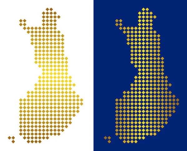 Altın soyut Finlandiya Haritası