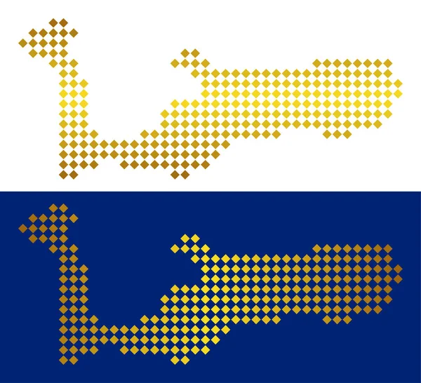 Altın Grand Cayman Adaları'ndaki harita noktalı