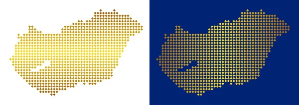 Altın soyut Macaristan Haritası