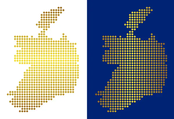 Altın İrlanda Cumhuriyeti harita noktalı
