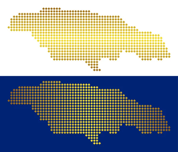 Altın noktalı Jamaika haritası