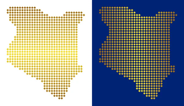 Altın soyut Kenya harita