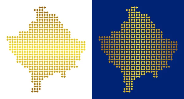 Altın soyut Kosova Haritası