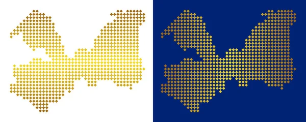 Altın noktalı Leningrad Oblast harita