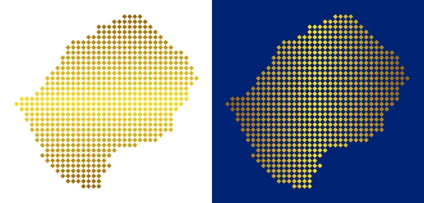 Altın nokta Lesoto Haritası