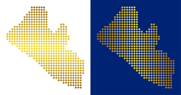 Altın soyut Liberya Haritası