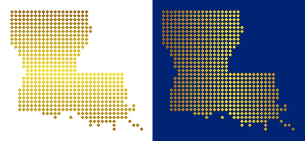 Altın nokta Louisiana Devlet harita