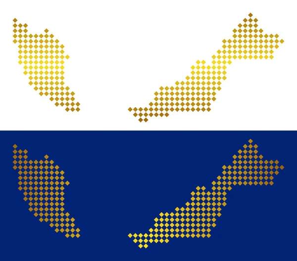 Altın noktalı Malezya haritası