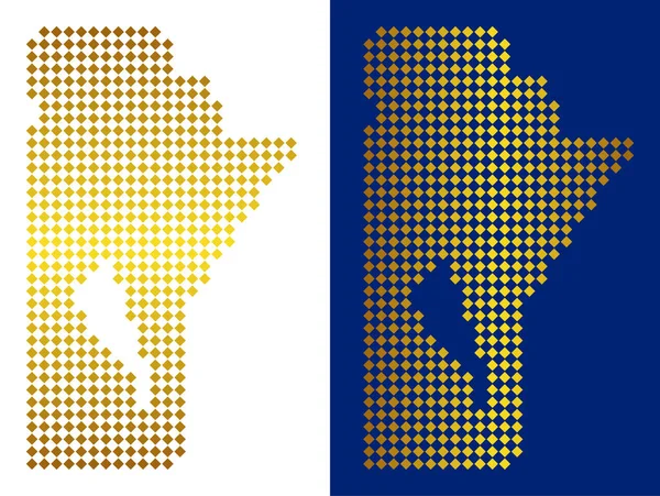Altın Manitoba Eyaleti harita noktalı