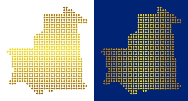 Altın noktalı Moritanya Haritası