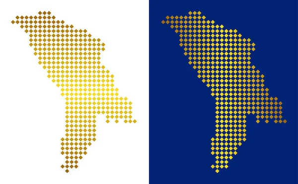 Altın soyut Moldova Haritası