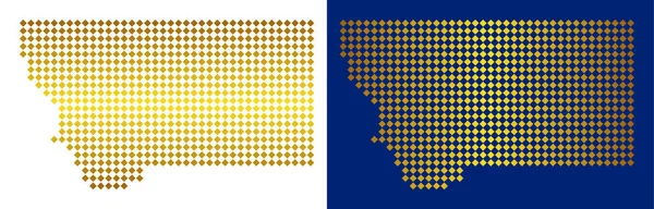 Altın noktalı Montana Eyaleti harita