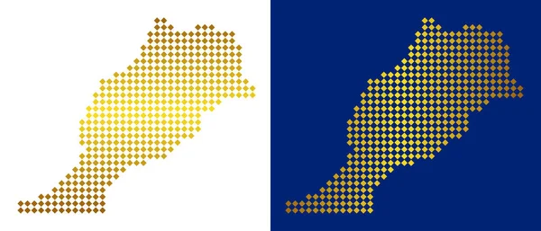 Altın noktalı Fas Haritası