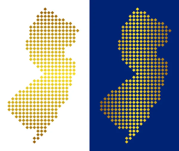 Altın soyut yeni Jersey eyalet harita