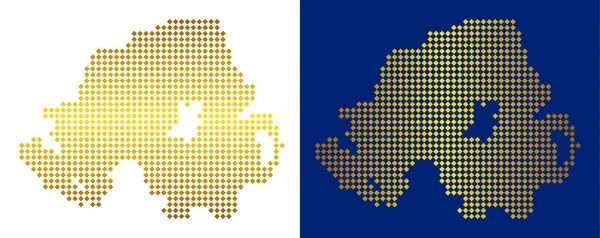 Altın Kuzey İrlanda harita noktalı