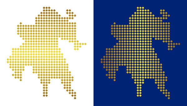 Altın soyut Mora Yarımadası Haritası