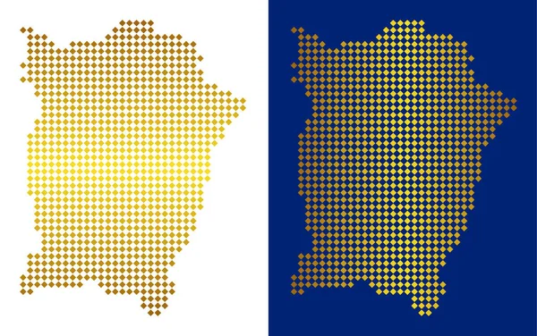 Golden soyut Penang Adası Haritası