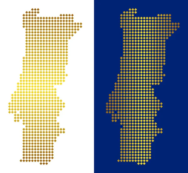 Altın soyut Portekiz Haritası