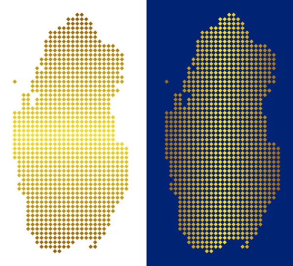 Altın soyut Katar harita