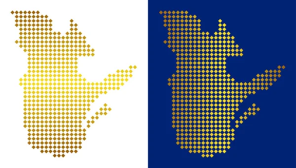 Golden soyut Quebec eyaleti harita