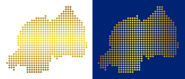 Altın nokta Ruanda Haritası