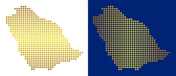 Suudi Arabistan harita altın noktalı