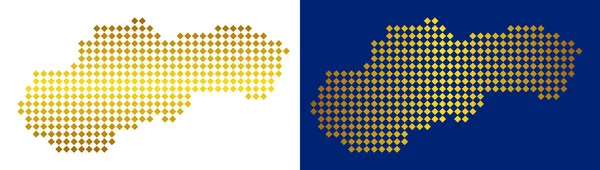 Altın noktalı Slovakya Haritası